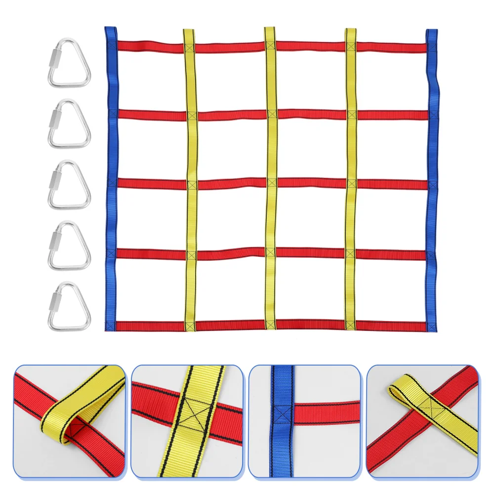 

1 Set Kids Playing Colorful Ribbon Rope Net Physical Training Climbing Net