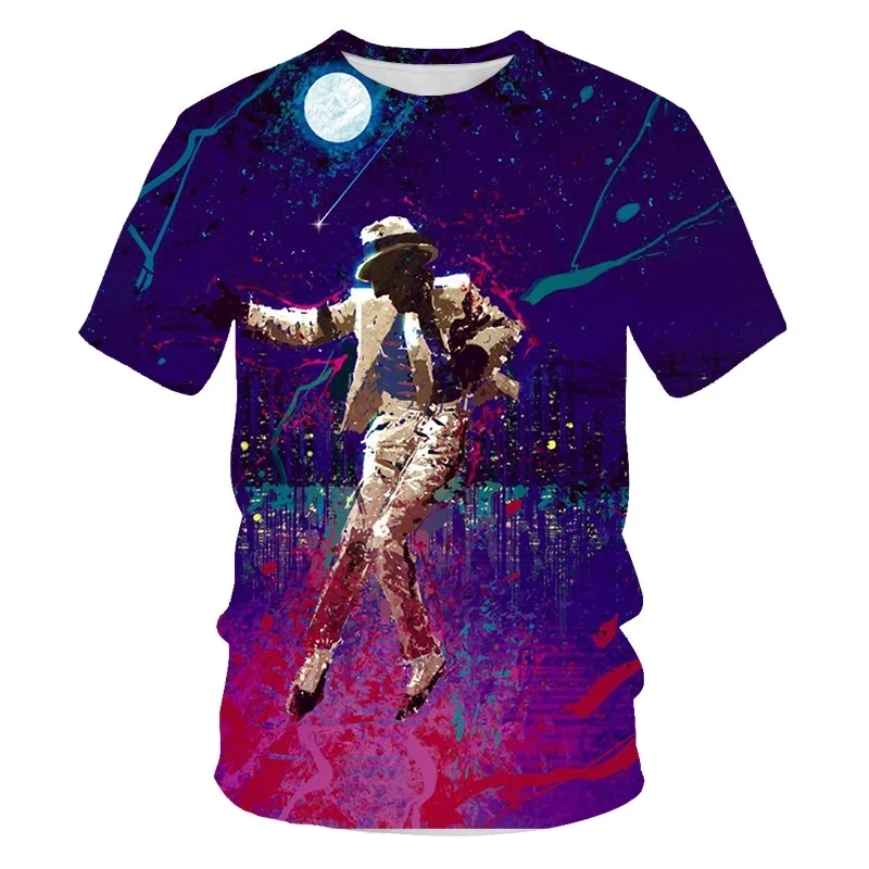 

Forever Miss Jackson 3D printing commemorative fashion men's t-shirt breathable soft texture casual t-shirt men Asian size