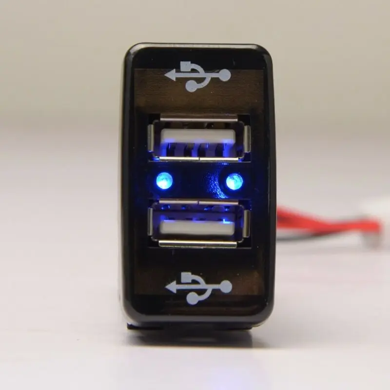 1 шт. двойной USB 2 Порты и разъёмы телефон Зарядное устройство для Toyota Fj Cruiser 2007 14