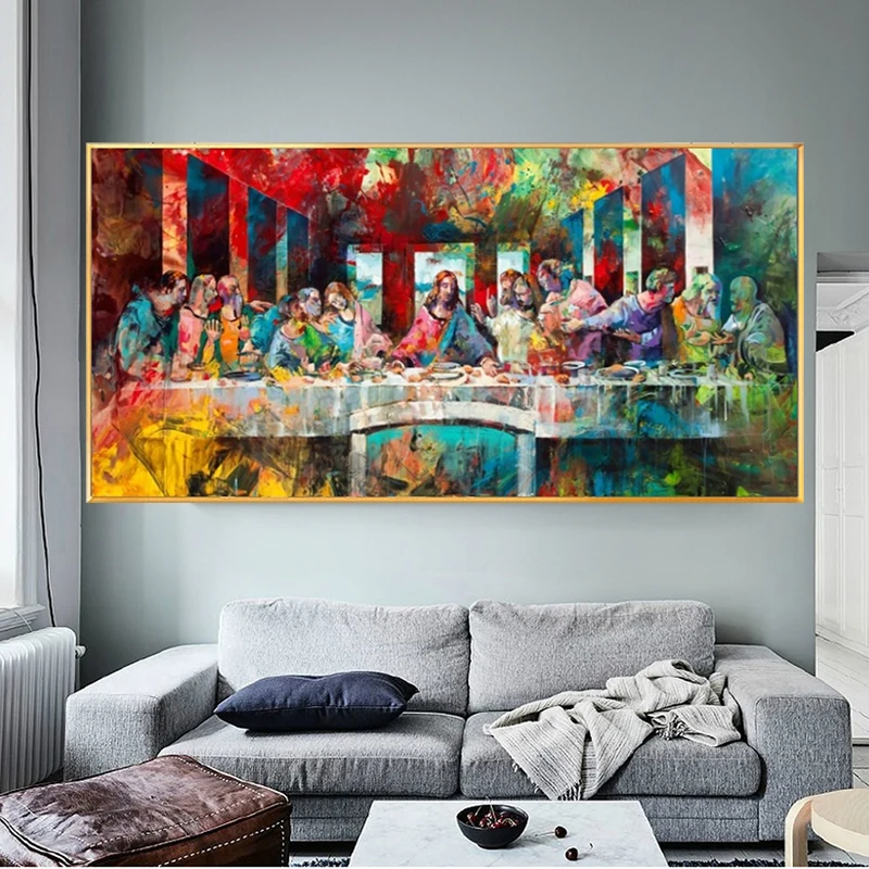 

The Last Supper By Leonardo Da Vinci Canvas Paintings on The Wall Art Posters and Prints Famous Christ Art Pictures Home Decor