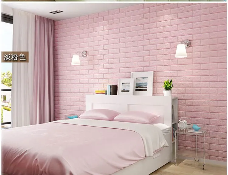 

3D Brick Wall Stickers Living Room Decor Foam Waterproof Wall Covering Wallpaper for TV Background Kids Room Wall Decor