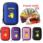 Карточка для игры Pokemon Pikachu, 50 фотоальбомов, жесткий чехол с 10 шт. французской вспышкой, коробка для хранения карт GX, Рождественский подарок