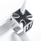 Модное уникальное мужское кольцо в стиле панк с 3d-изображением Креста