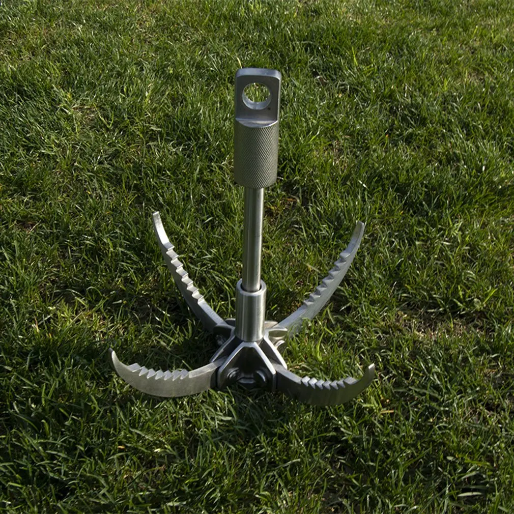 

Foldable Survival Grappling Hook For Climbing Claw Multifunctional Stainless Steel Folding Rescue Tool Outdoor Climbing Tools