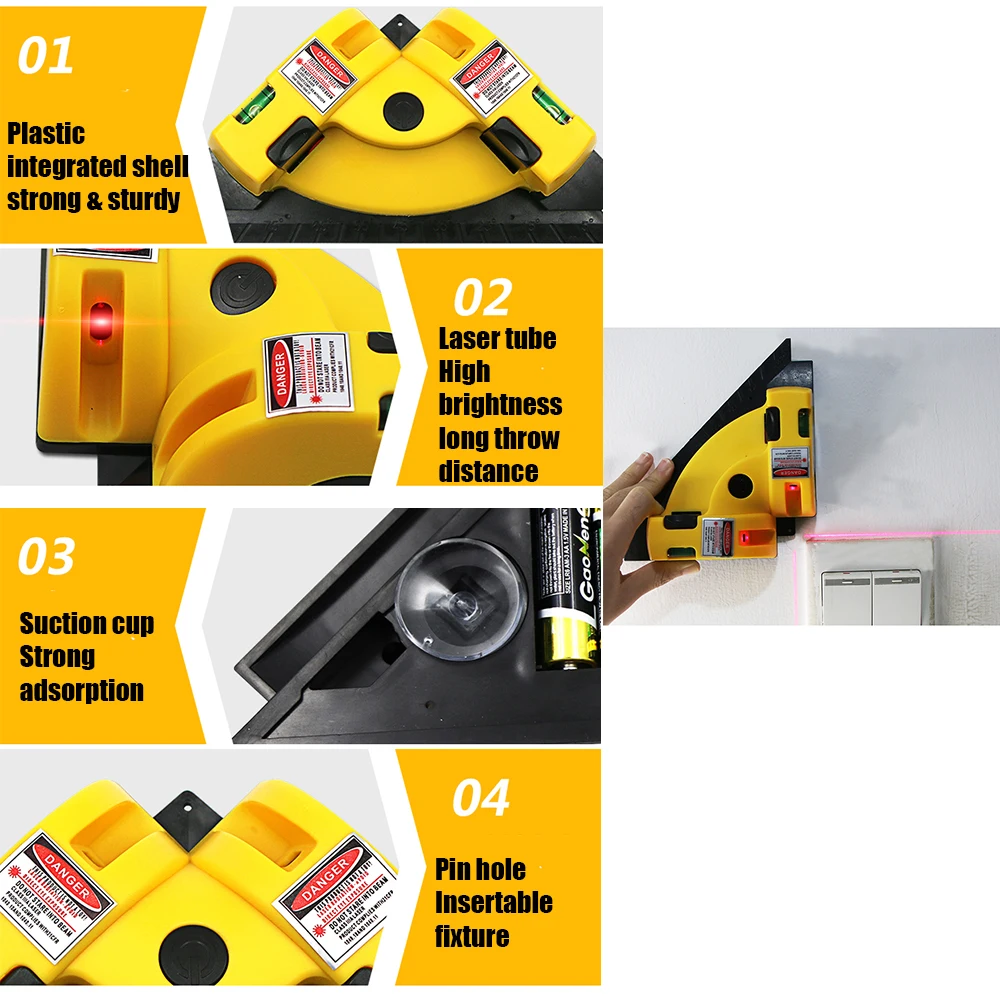Лазерный уровень 90 градусов вертикальный и горизонтальный лазер линий