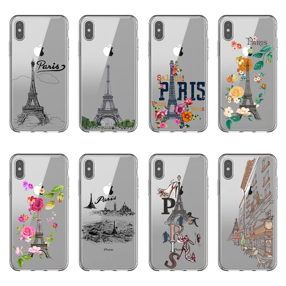 Для iphone 7 6 X XR XS MAX Модный чехол Париж Эйфелева башня Франция Coque чехлы для