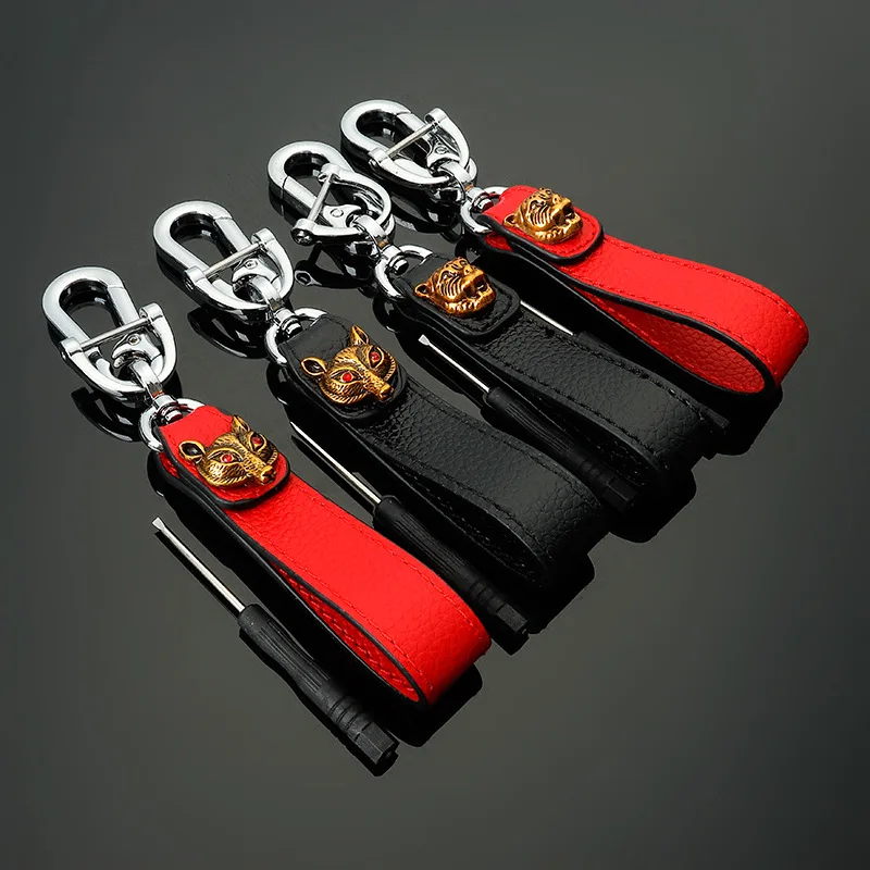 Кожаный брелок роскошный женский для ключей специальный с идентификацией друзей