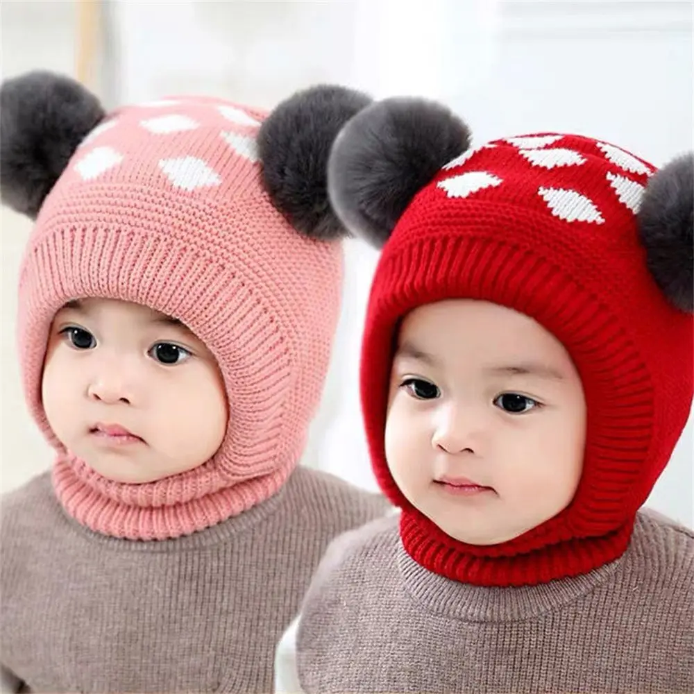 Милый детский шарф с защитой ушей большой женский головной убор из шерстяной