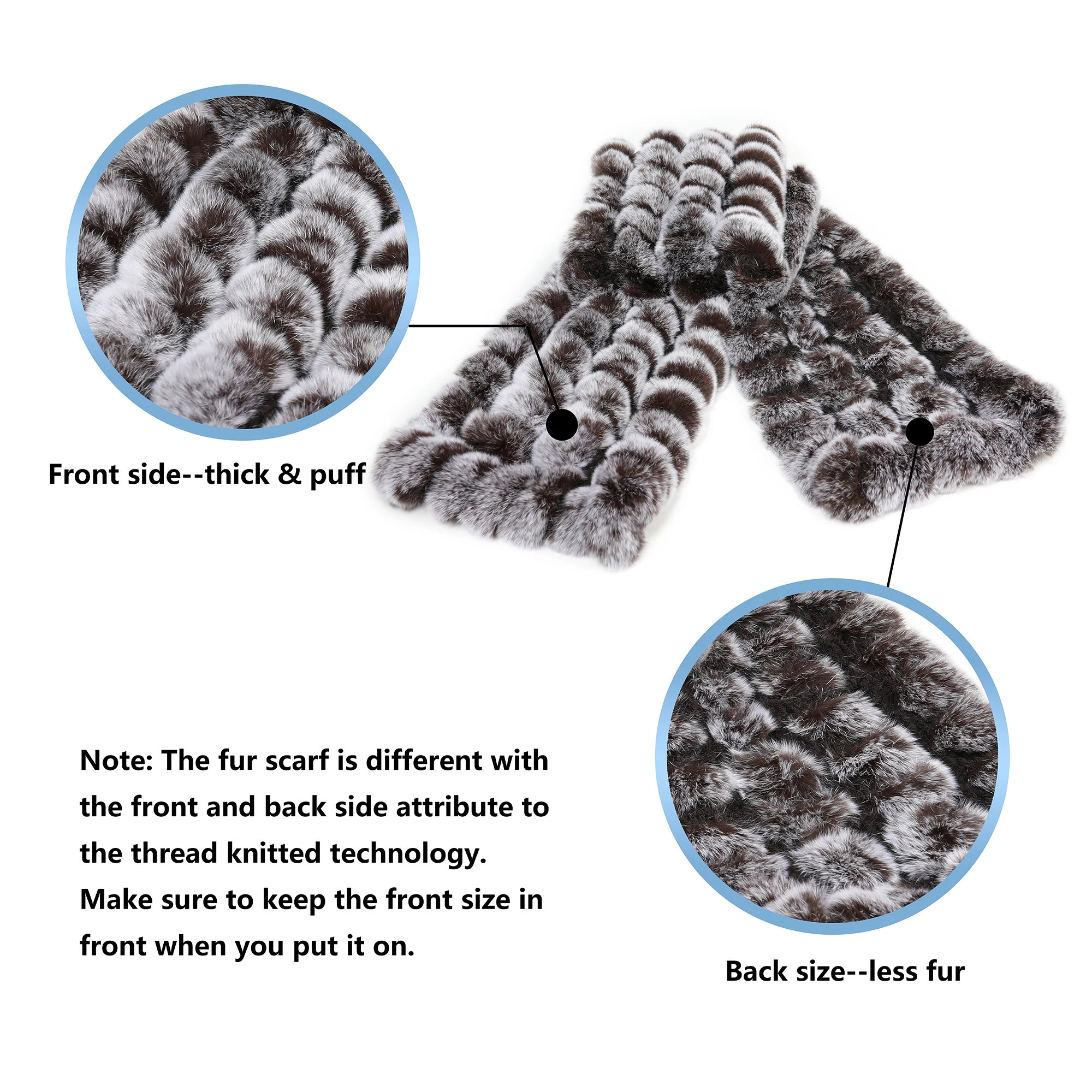 

Real Rabbit Fur knitting Women Scarf Neck Warmer Scarves Shawl Poncho Scarf Women Christmas gift Fur Story FS050102