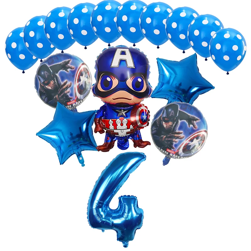 1 Набор из мультфильма «мстители» Super hero Фольга воздушные шары 3" номер Капитан Америка шар для дня рождения для маленьких мальчиков, свадебные hero тема вечерние Декор - Цвет: Светло-серый