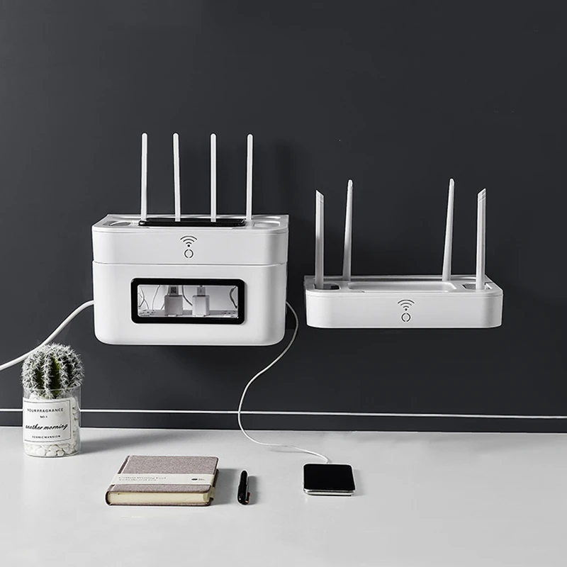 Новая Wifi полка для маршрутизатора коробка хранения кабель питания плюс