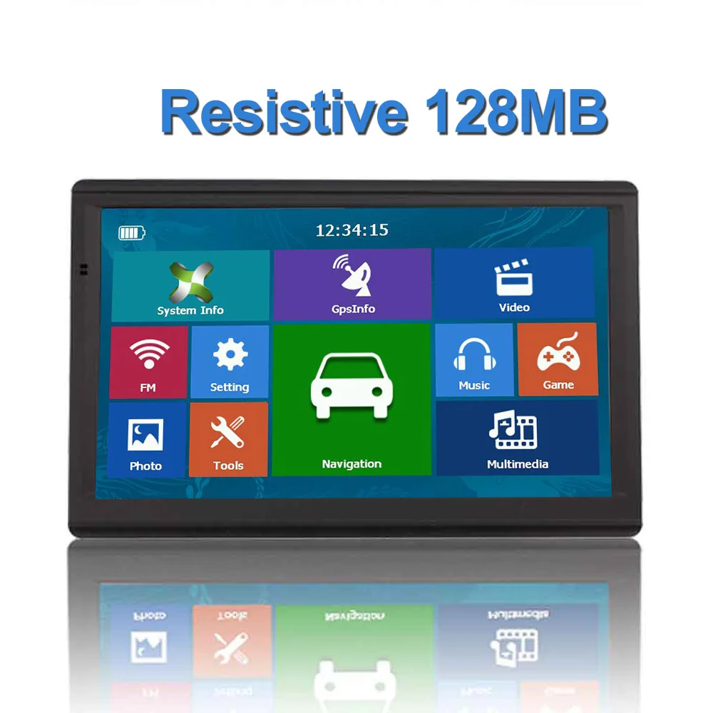 Resistive 128MB 733N Катарина " HD 8G 256MB емкостный автомобильный gps-навигатор FM Bluetooth AVIN последняя Европа карта грузовик gps навигаторы - Размер экрана, дюймов: Resistive 128MB