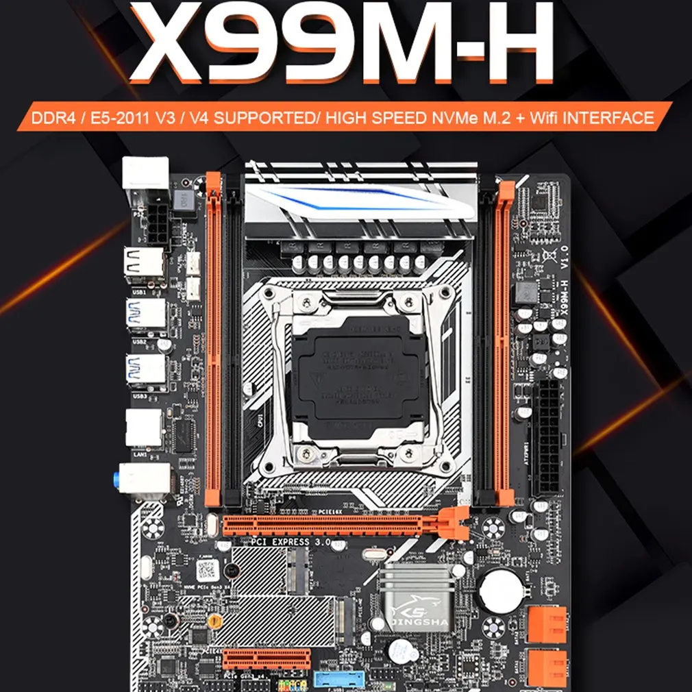 

X99M-H Moederbord LGA2011 M-ATX 4 * DDR4 Nvme M.2 Wi-Fi geugen En Xeon E5 V3/v4