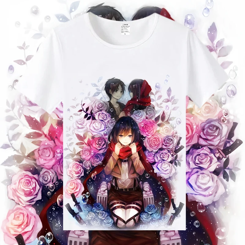 Летняя футболка с коротким рукавом для косплея из атаки на Титанов|Костюмы аниме|