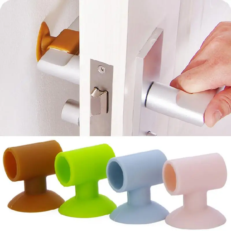 

Door Handle Crash Pad Rubber Anticollision Sucker Home Door Protecting Pad Mute Silencer Suction Protection Door Stops Mats