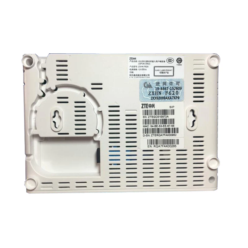 Конвертер zte ftth ZTE ZXA10 F620 GPON с 4 портом lan + 2 голосовыми портами применяется в режиме