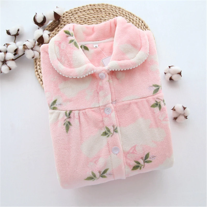 Утепленная Пижама Женский костюм с длинными рукавами теплая зимняя женская