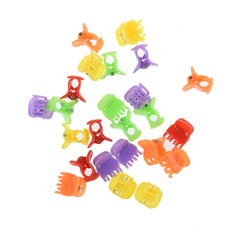 

24 шт. в ассортименте; Цветные, пластиковые мини-зажим для волос коготь для дам