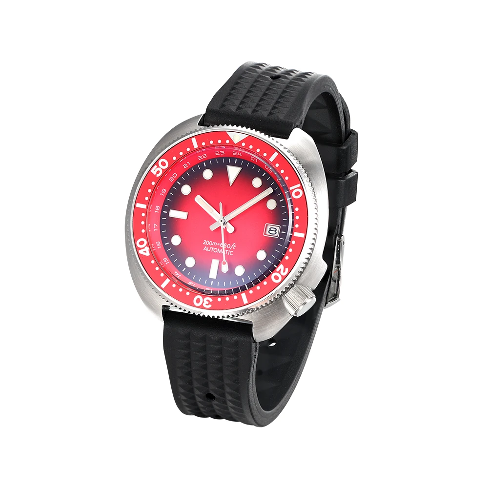 

316L Stainless Steel Red Vintage 6105 Japan NH35 Automatic Men Watch