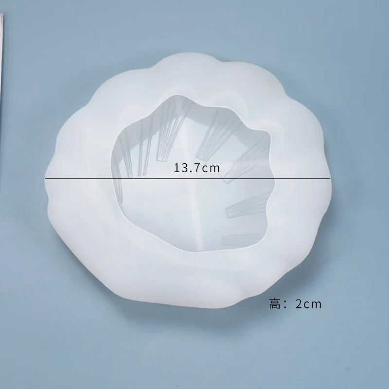 

2021 New 1PCS Transparent UV Resin Liquid Silicone Shell Saucer Coaster Molds for Diy Making Put Jewelry Accessories