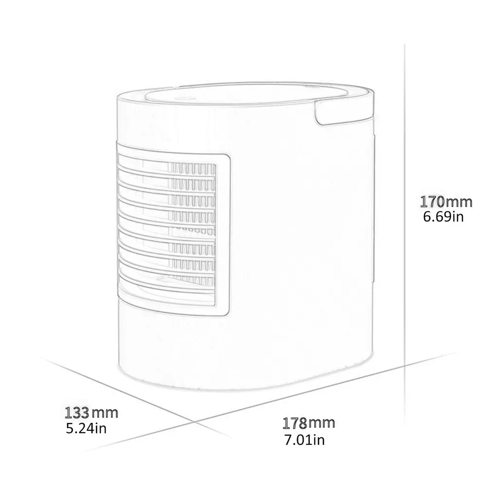 

WT-F11 Mini Desktop Fan Portable Fan Oval Shape Cooling Spray Fan Night Light For Office Dormitory Bedroom
