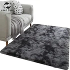 Новый европейский длинный ворс модный ковер для спальни эркер прикроватный коврик моющийся персональный одеяло градиент цвета ковер для гостиной