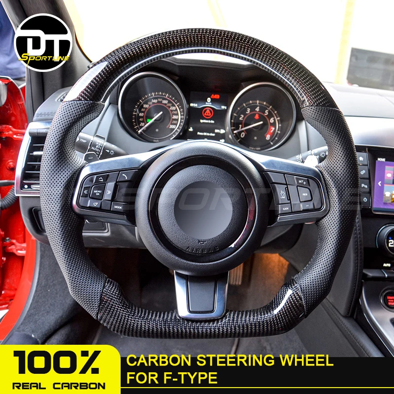 Натуральное углеродное волокно/кожа рулевое колесо Универсальная замена