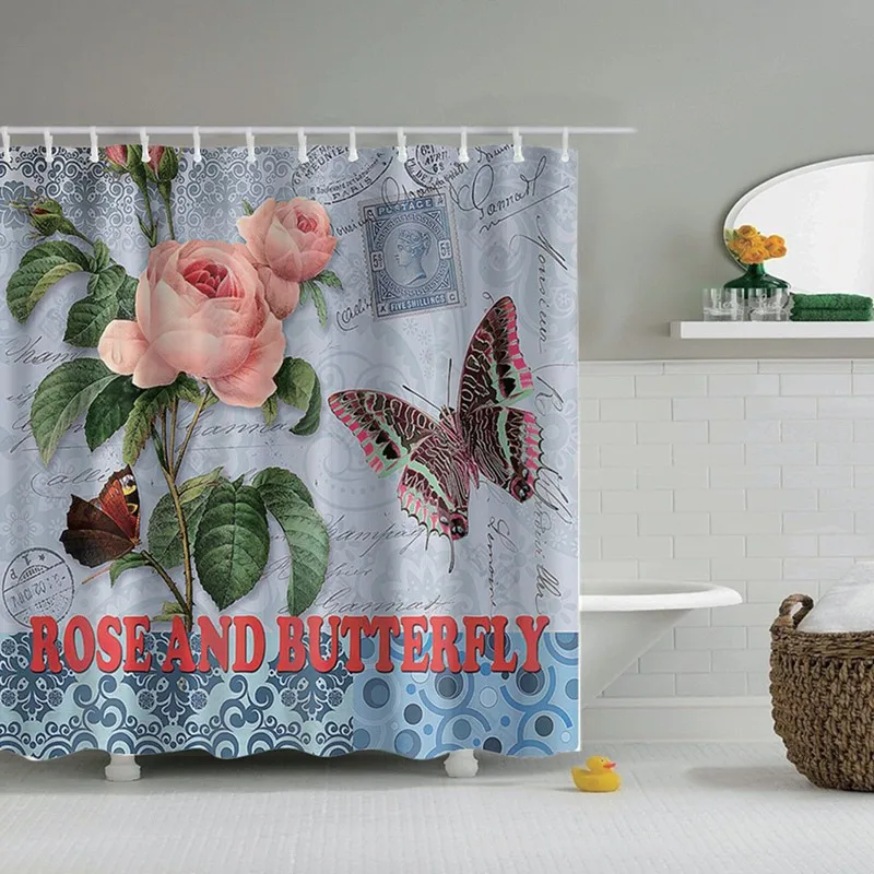 Dafield ко Дню Святого Валентина с узором в виде сердца Душ Шторы тени полиэстер