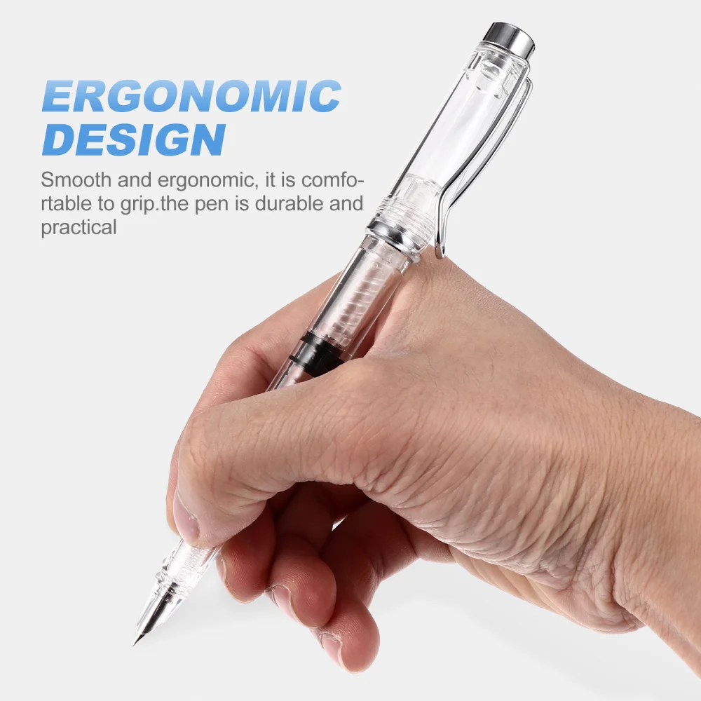 

2Pcs Student Fountain Pens Refillable Ink Pens Writing Stationery for School