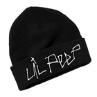 Шапка с вышивкой Lil Peep для мужчин и женщин, шерстяной модный головной убор с вышивкой, сохраняет тепло, зимняя шапка унисекс в стиле хип-хоп, вязаная шапка