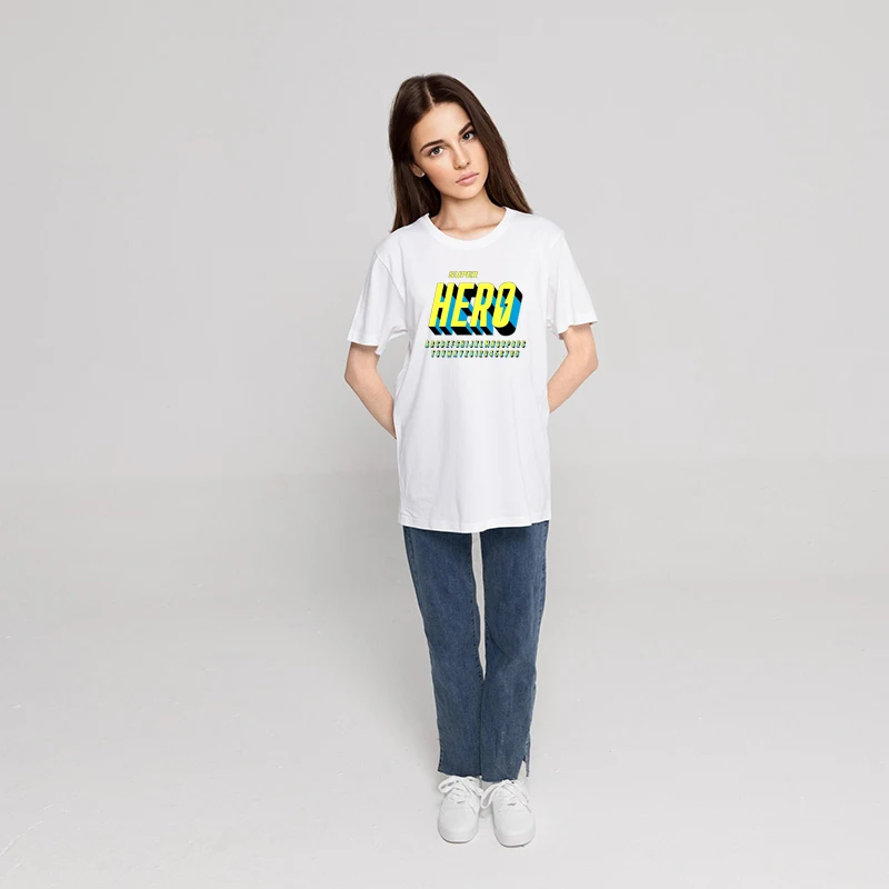 

Super Hero Printing Woman T Shirt Creativity Breathable T Shirts Creativity Vintage T Shirt Summer High Quality Womans Tshirt