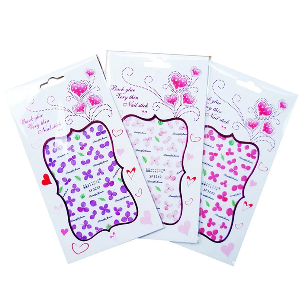 1 шт. наклейки для ногтей зеленые листья цветы перо водяные искусство