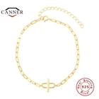 Автоклав 925 стерлингового серебра в европейском и американском стиле Скрепка модный браслет для женщин Золотой Цвет браслеты тонкие ювелирные браслеты