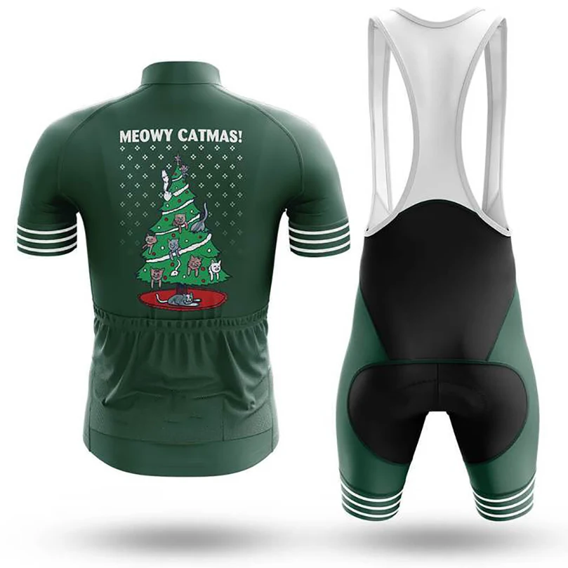 

Christmas 2020 Sloth Christmas Tree Men's cycling jersey set Professional Cycling clothing Quick Dry summer short sleeved bike