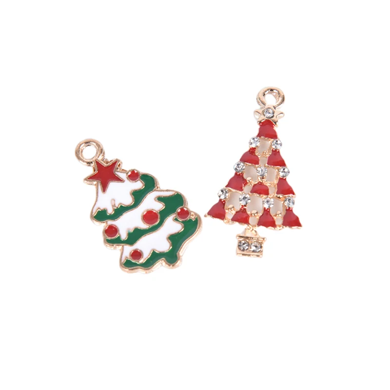 

19PCS Creative Mixed Enamel Christmas Pendant Ornaments DIY Metal Crafts Xmas Tree Christmas Party Wedding Decorations