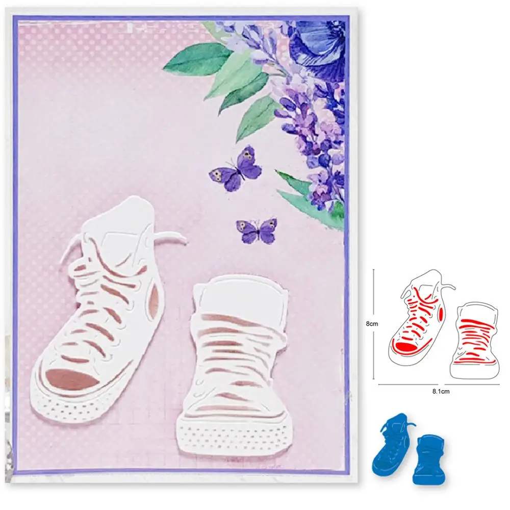

metal cutting dies sports shoes die mould decoration Scrapbook paper card craft knife blade punch stencils dies