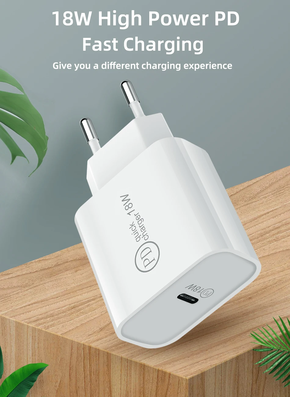 USB зарядное устройство 18 Вт PD Быстрая зарядка usb type C PD зарядное устройство для iPhone X XS XR портативное QC 3,0 зарядное устройство для телефона huawei samsung адаптер