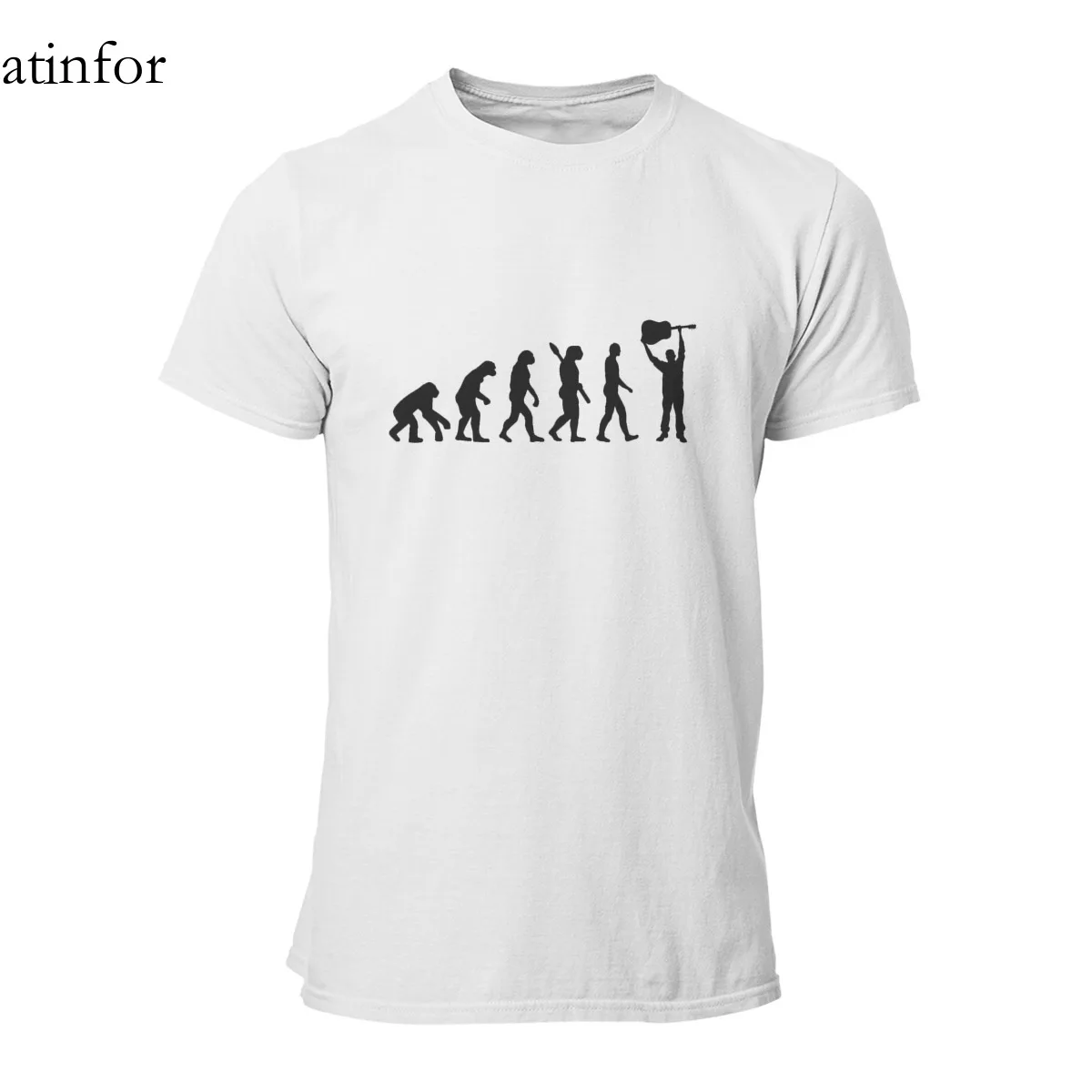 Футболка с изображением гитары эволюции под заказ винтажная аниме 4XL 5XL 6XL Ретро