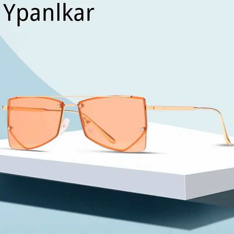 

Ypanlkar Fashion Lady Sun Glasses 2020 Rimless Women Sunglasses Vintage Alloy Frame Classic Brand Designer
