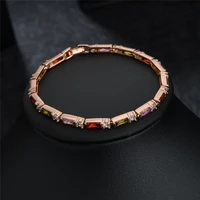 gorgeous europe america oblong set 3a zircon bracelet 2021 trend copper alloy white contracted bracelets for women jewelry