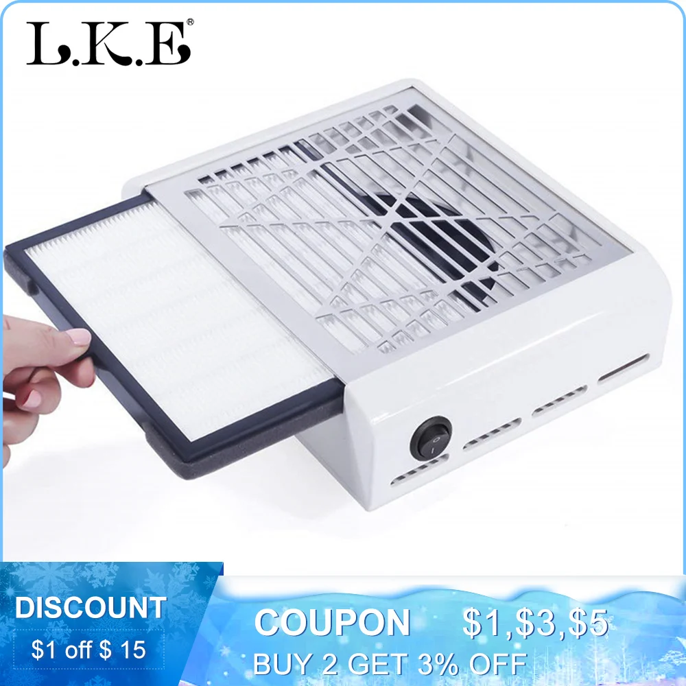 LKE 40 Вт маникюрный пылесос Мощный пылеуловитель для ногтей инструменты