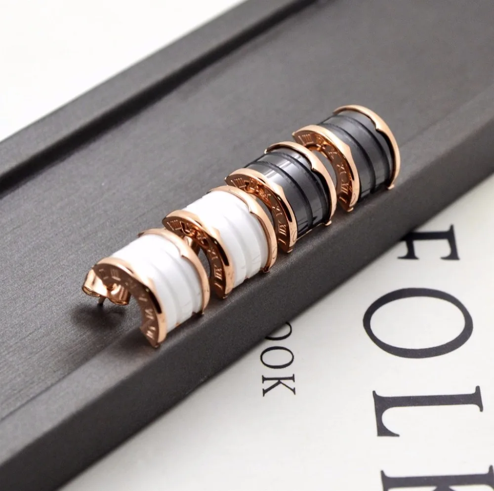 Известный бренд ювелирных изделий &quotРоза&quot Бог черные керамические серьги