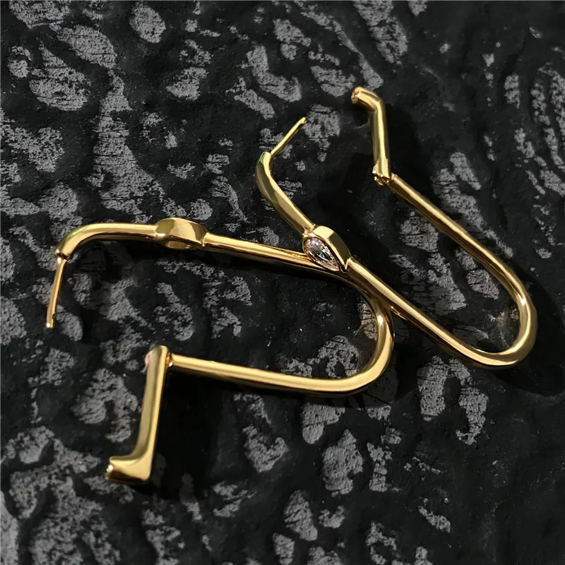 

925 Sterling Silver Pear Shaped Earrings Zircon Orange Gold Color Girl Earrings Luxury Brand Monaco For Women Jewelry Gifts