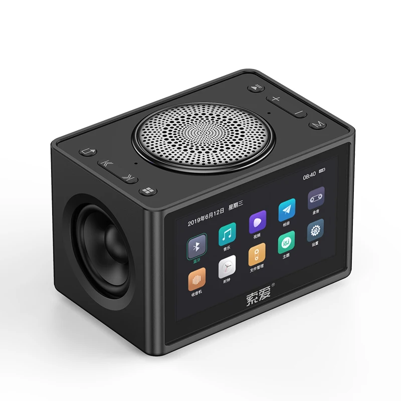 SOAIY K6 Портативный видео динамик Bluetooth беспроводной 3D стерео уличные комнатные автомобильные часы ЖК-дисплей FM радио Поддержка TF сабвуфер