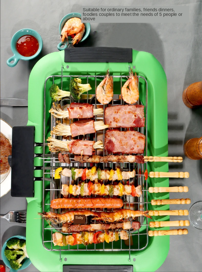 

Barbecue machine BBQ electric grill smokeless indoor kebab artifact kebabs electric grill household
