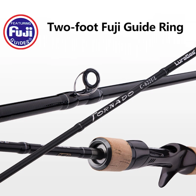 LureGee Japan Fuji Accessories Lure Fishing Rod 1.68m 1.83m 1.98m 2.28m 2.44m 2.58m Ultralight Carbon Casting Spinning Rod enlarge