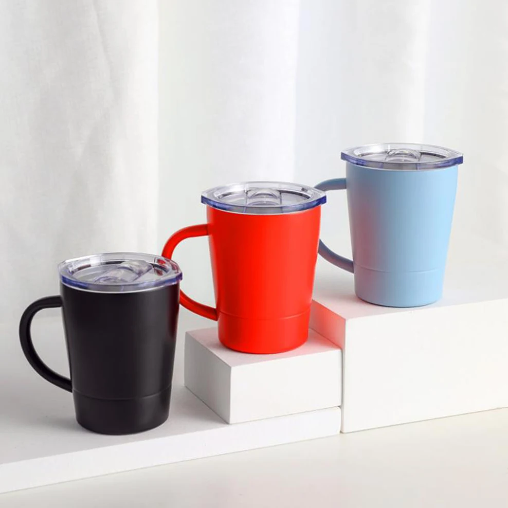 

2 шт., кружка из нержавеющей стали 304 с крышкой, 260 мл