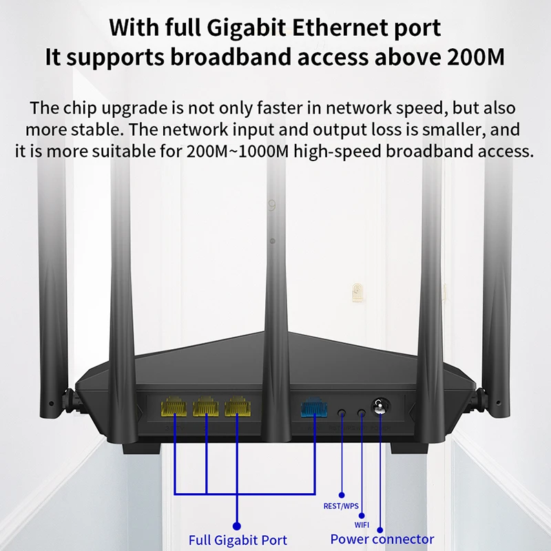 

GC11 AC1200 Wireless WiFi Router with 2.4G/5.0G High Gain Antenna Wifi Repeater Dual Band Wireless Router,App Control