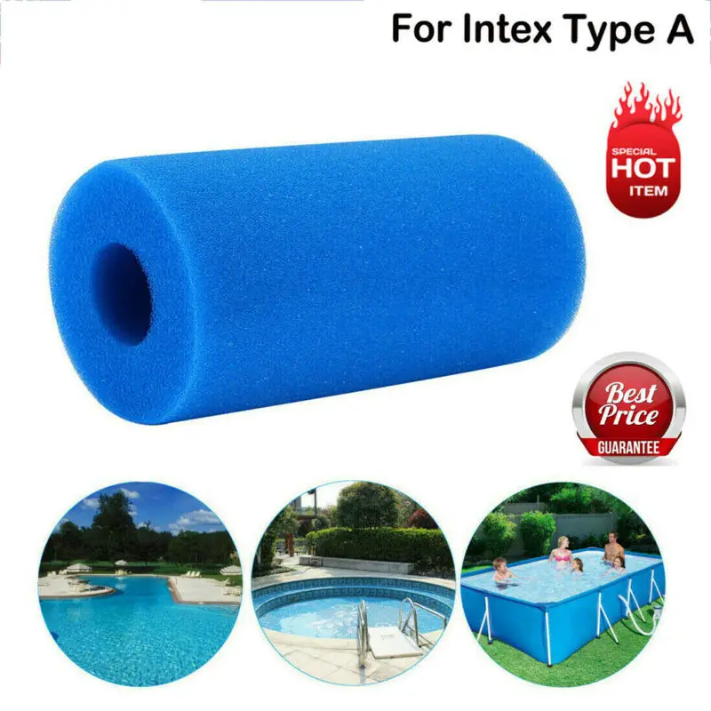 Горячая синяя губка для фильтра бассейна Intex Type A многоразовый моющийся