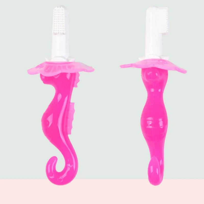 Cute Seahorse Shape Silicone Toothbrush And Environmentally Safe Baby Teether Teething Ring Kids Children Chewing | Мать и ребенок